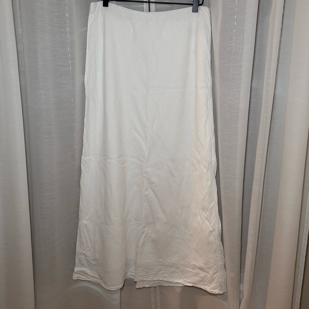 Abercrombie & Fitch Cream Maxi A-Line Skirt Resort Wear